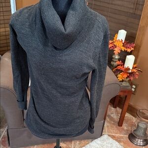 Attention Dark Gray Cowl Neck Sweater